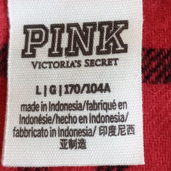 PINK VICTORIA'S SECRET Plaids Button Down Shirt Sz L Very Cute! - Picture 6 of 7
